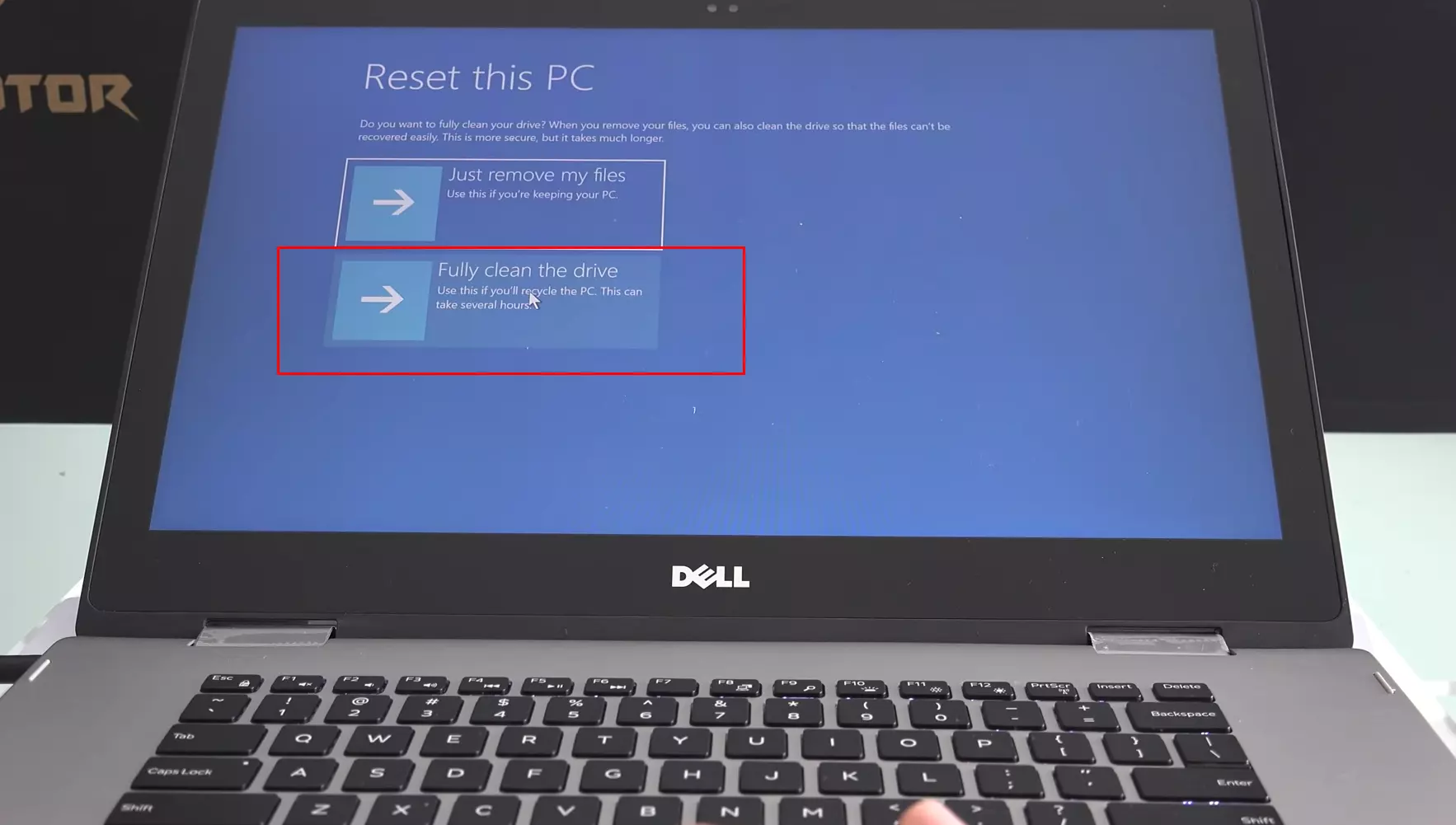 How to Factory Reset a Dell Laptop