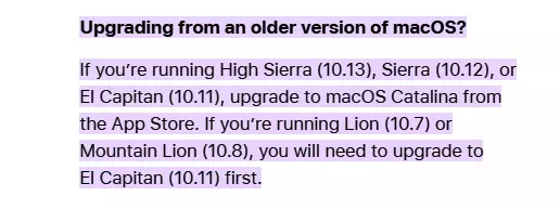 How To Upgrade High Sierra To Catalina
